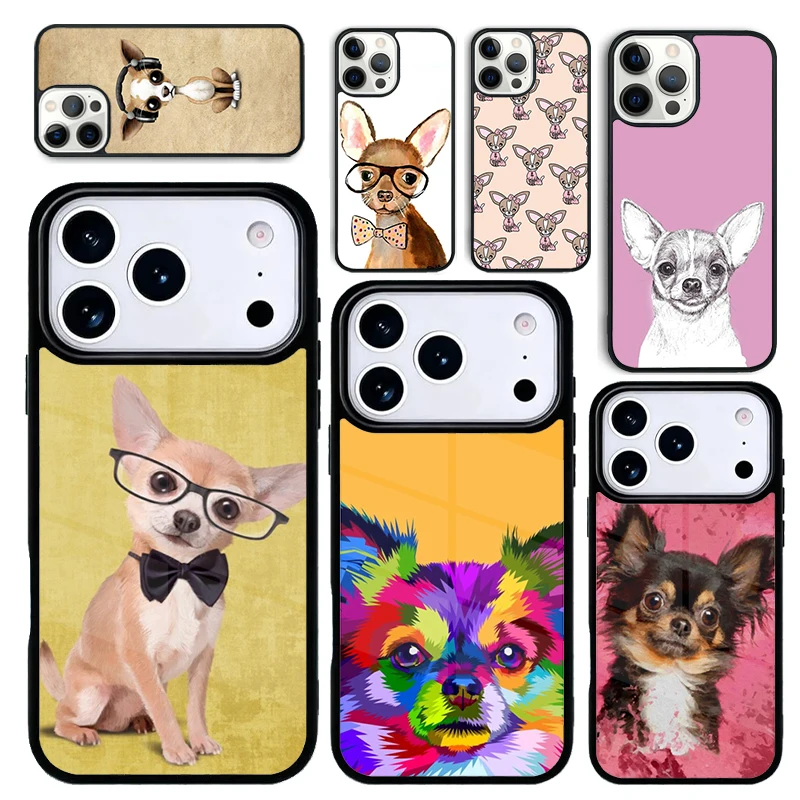 Funda Protectora para iPhone 17 Air 16 Pro Max 15 Plus 11 13 Mini 14 12, Diseño de Chihuahua, para Mamás de Perros