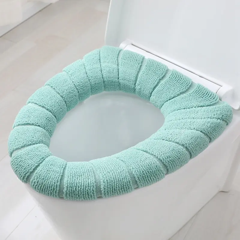 Toilet Seat Mat Device Plus Fleece Pad 2Pcs Household Toilet Ring Four Seasons Universal Toilet Seat Cover Seat Cushion