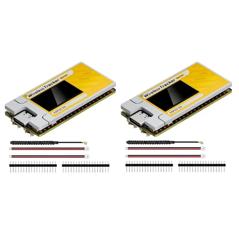 

AS95-2Pcs Wireless Tracker V2 Meshtastic GPS ESP32S3 SX1262 Wifi Lora BLE 863-928Mhz Personnel Positioning Asset Tracking