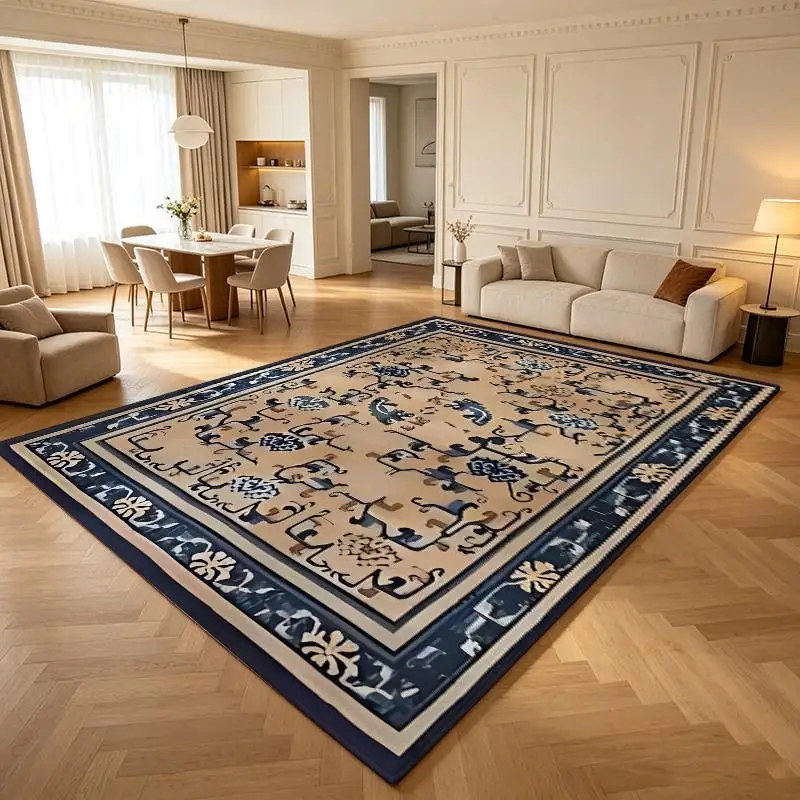 1 Piece Ornate Traditional Patterned Woven Rug, Soft, Comfortable, All Seasons, lightweight Easy to Care, Home Decor, Living Room, Bedroom, Dining Room, Autumn, Winter