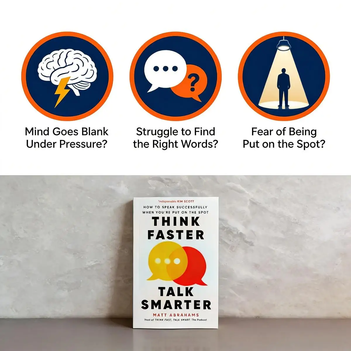 Think Faster Talk Smarter Book By Matt Abrahams Communication Skills Book | Master Impromptu Speaking on-the-Spot Communication