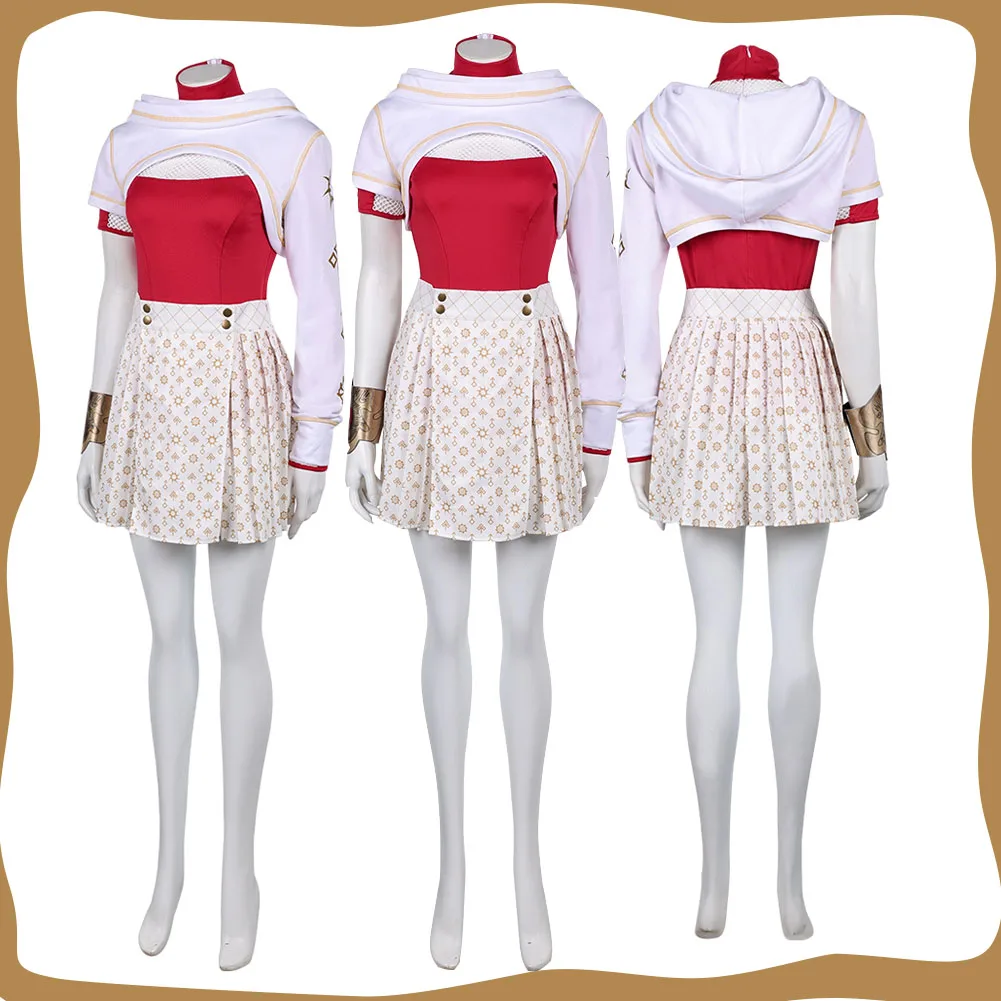 

Nova Cosplay Top Skirt Set Roelplay Costume Movie Zombies 4: Dawn of the Vampires for Women Female Halloween Carnival Party Suit