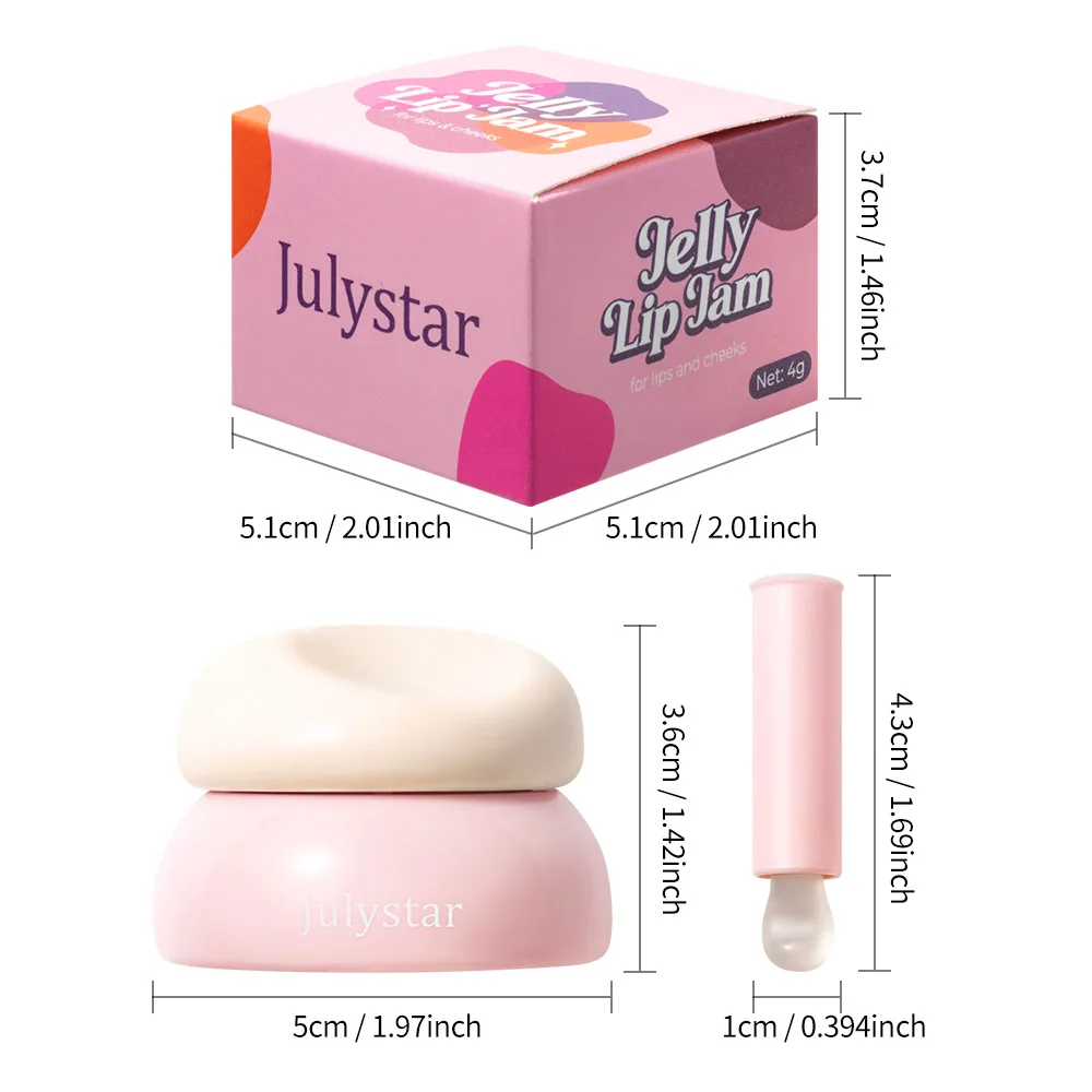 ลิปบาล์มเนื้อเจลลี่ ให้ความเงางามยาวนาน ชุ่มชื้น ไม่เหนียวเหนอะหนะ ให้ลุคปากอวบอิ่ม ใช้ได้ทุกวัน แต่งหน้าได้ทั้งริมฝีปากและแก้ม สไตล์เกาหลี