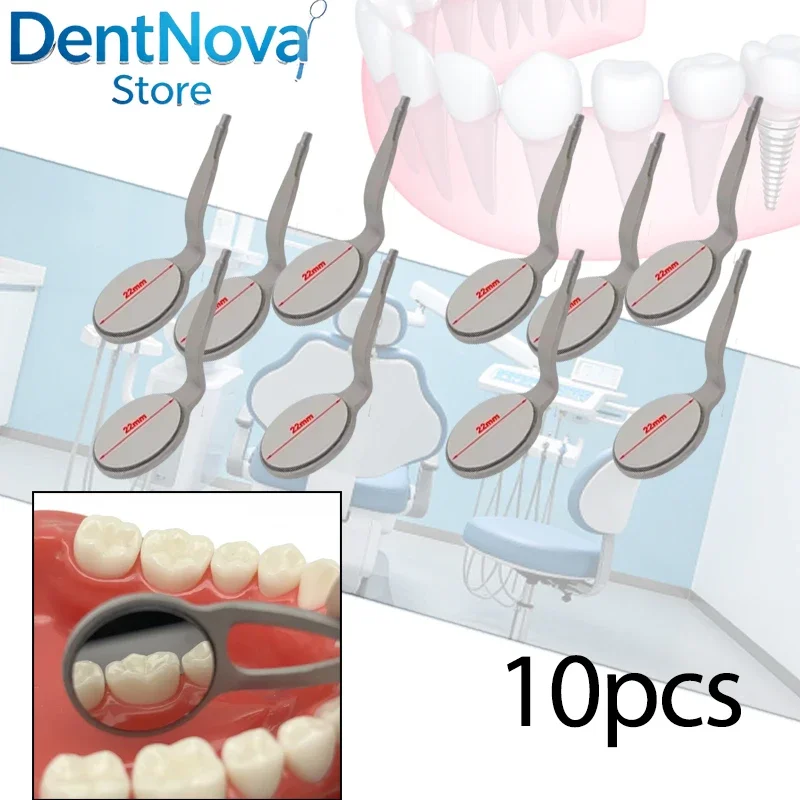 

10pcs Dental Mouth Mirror Anti-Fog Scratch-Resistant Rhodium Coated High-Quality for Dentists & Clinics Tools