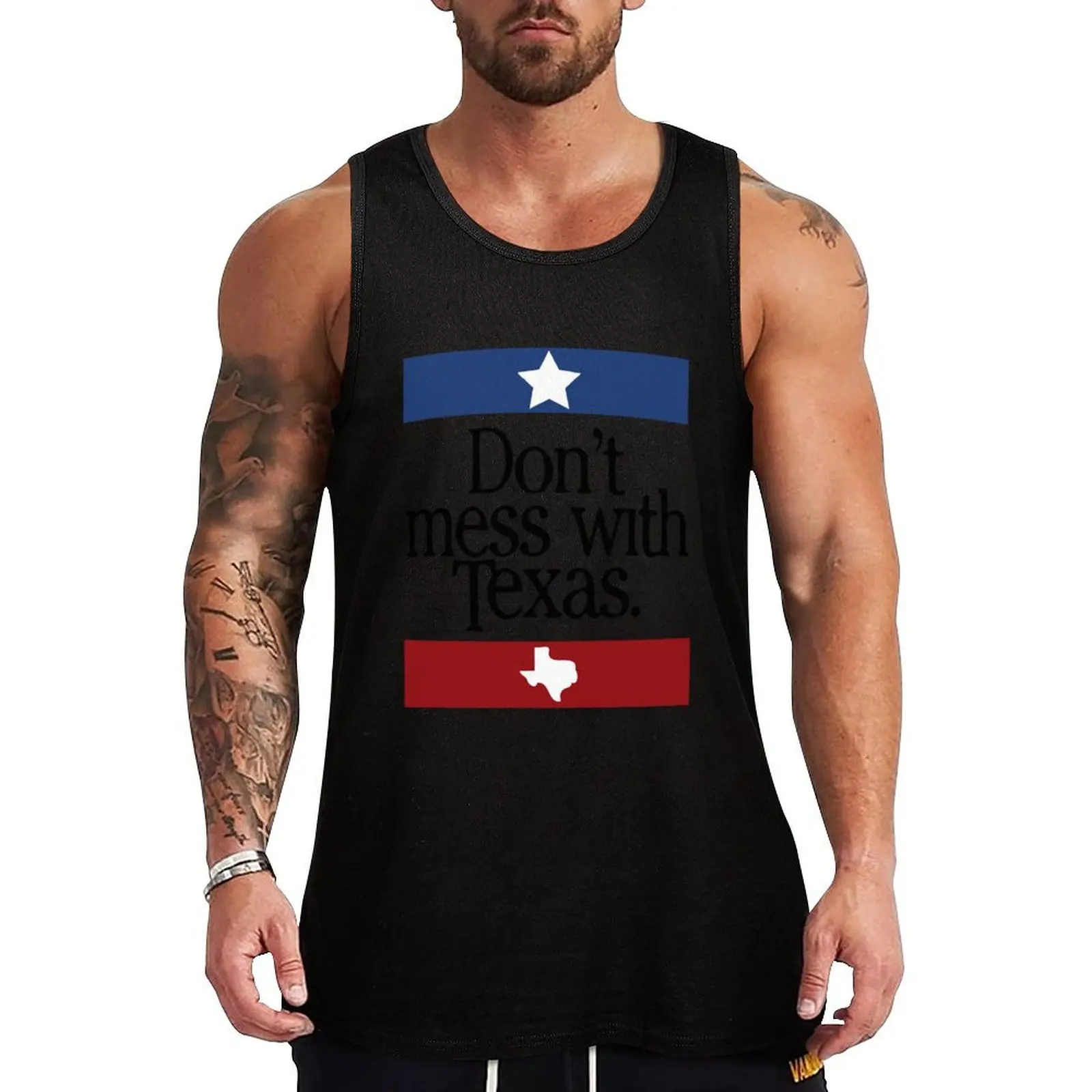 

Don t Mess With Texas Tank Top T-shirt male Men's sleeveless gym shirts Men's fitness t-shirt