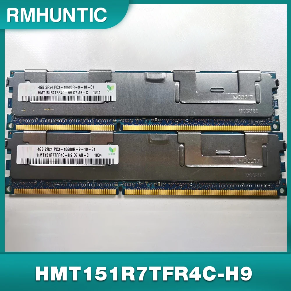 

2PCS 4G 2RX4 PC3-10600R-9-10 1333 ECC For SKhynix Server Memory HMT151R7TFR4C-H9