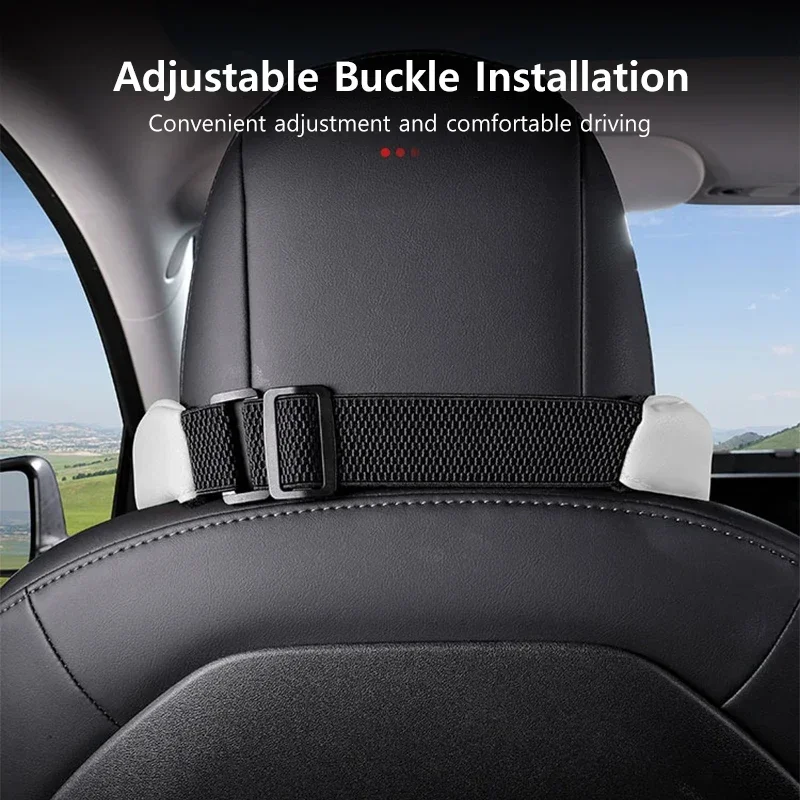 ل تسلا نموذج Y 3 X S سيارة الرقبة الوسائد كلا الجانبين 2 قطعة مسند الرأس الجلدية وسادة السيارات مقعد الرقبة الراحة رئيس وسادة داعمة