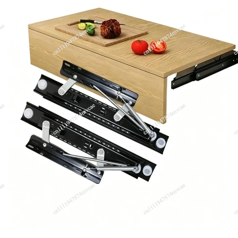 Rising countertop slide rail Pull desktop track Folding desk guide rail Invisible lifting platform accessories