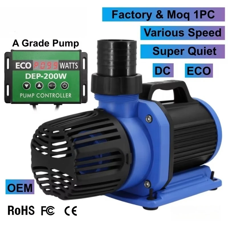 Wholesale 20000lh Fish Pond Pumps DC Submersible Water Pump Various Speed Koi Pond Return Pump Custom Aquarium Fish Tank Pump