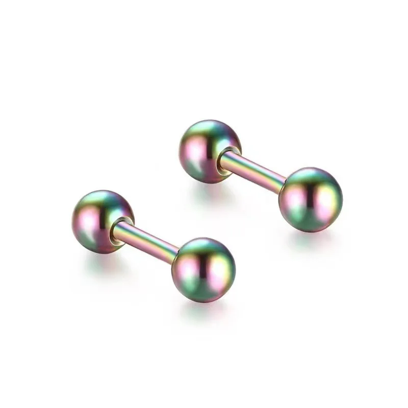 1Pair 16G Stainless Steel Barbell Stud Earrings, Various Colors Cartilage Tragus Conch Forward Helix Piercing Jewelry