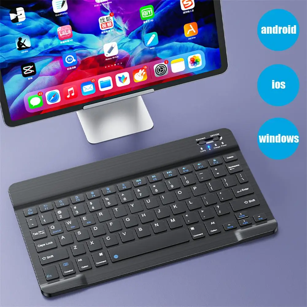 Mini Bluetooth-compatible Keyboard Wireless Rechargeable Tablet Keyboards For iPad Samsung Xiaomi Phone For Android IOS Windows