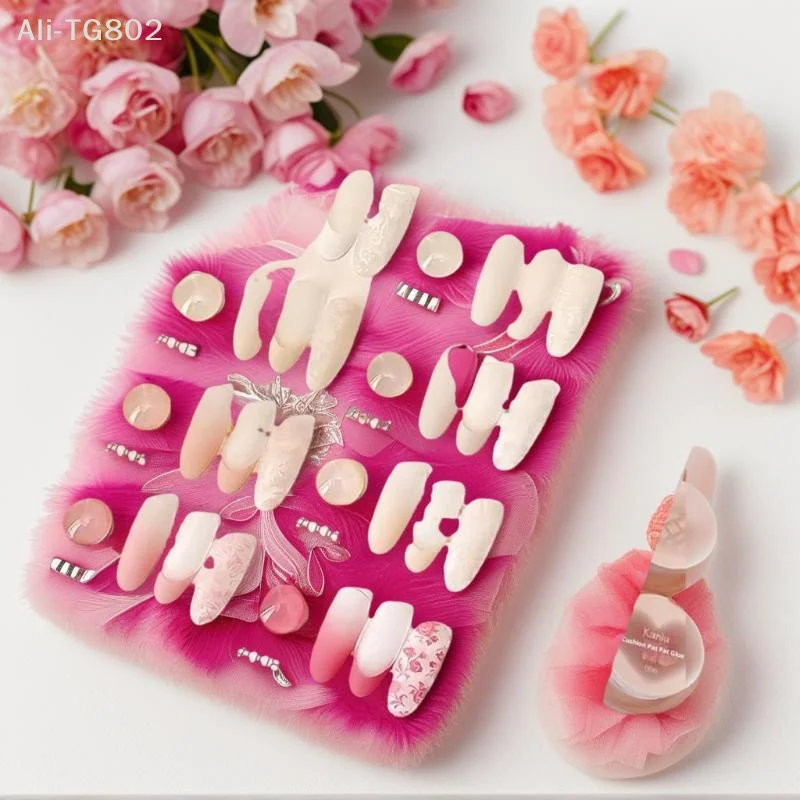 

Pink Color Nail Art Air Cushion Nail Polish Glue High Saturation Gypsum Painting DIY Home Salon Use Nail Art Glue