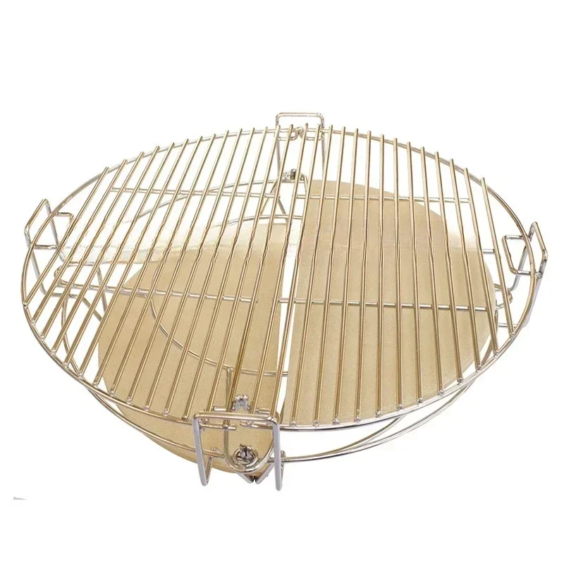 قم بتقسيم ونقش نظام الطبخ مقاس 18 بوصة ملحقات شواية كامادو المستديرة