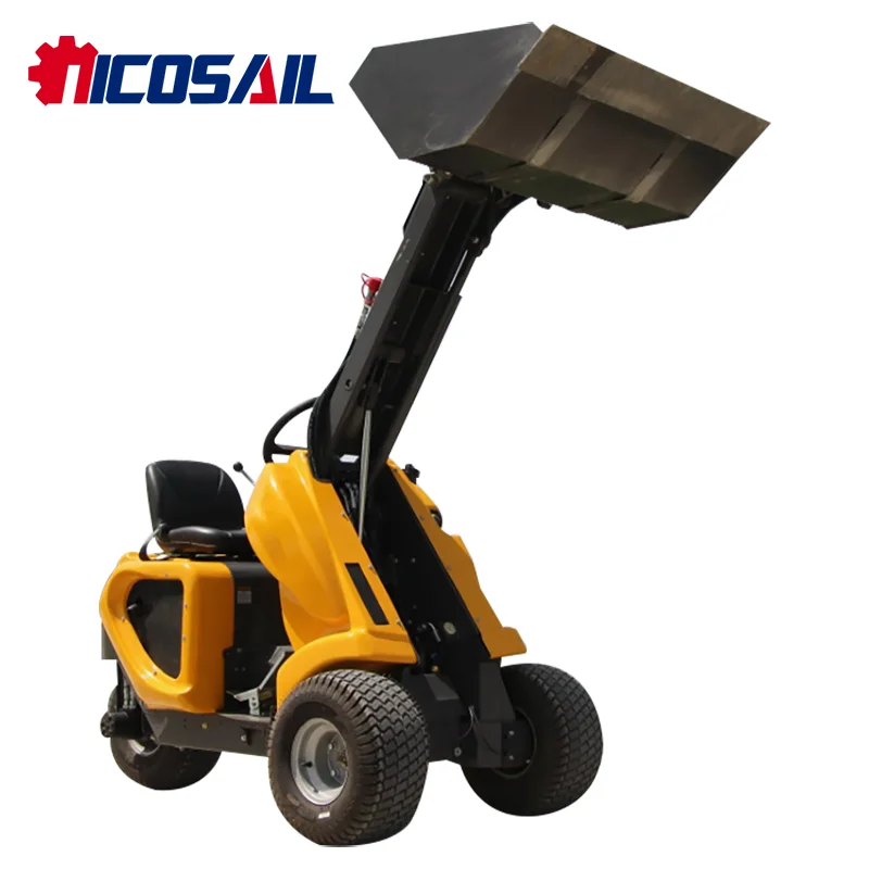 Mini Skid Steer Loader, 400kg/500kg Capacity Three-Wheel Loader, Compliant with Euro 5/EPA Standards