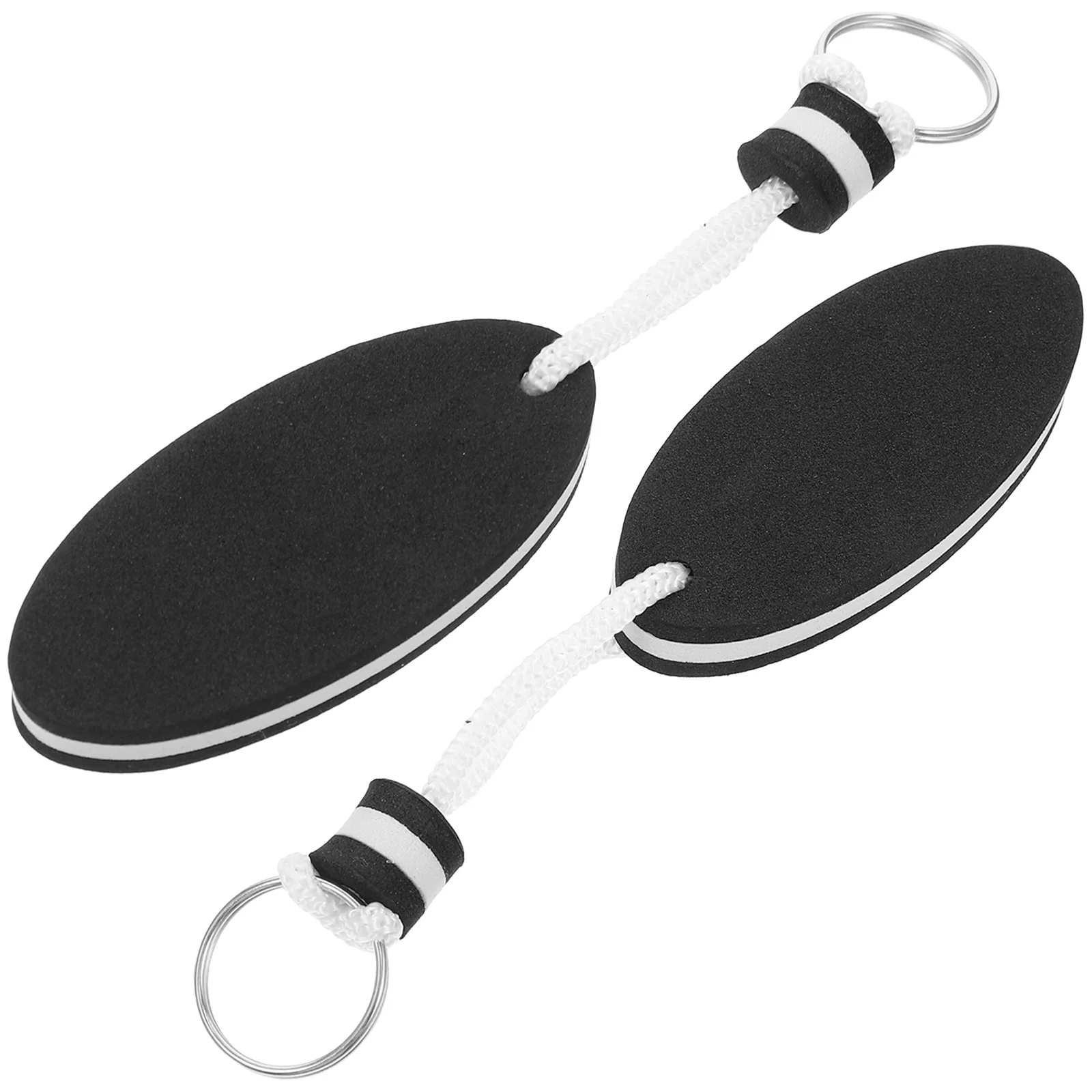 2Pcs EVA Floating Keyring Water Buoyant Keychain for Kayak Canoe Marine Nautical Boating Swim Beach Outdoor (Black)