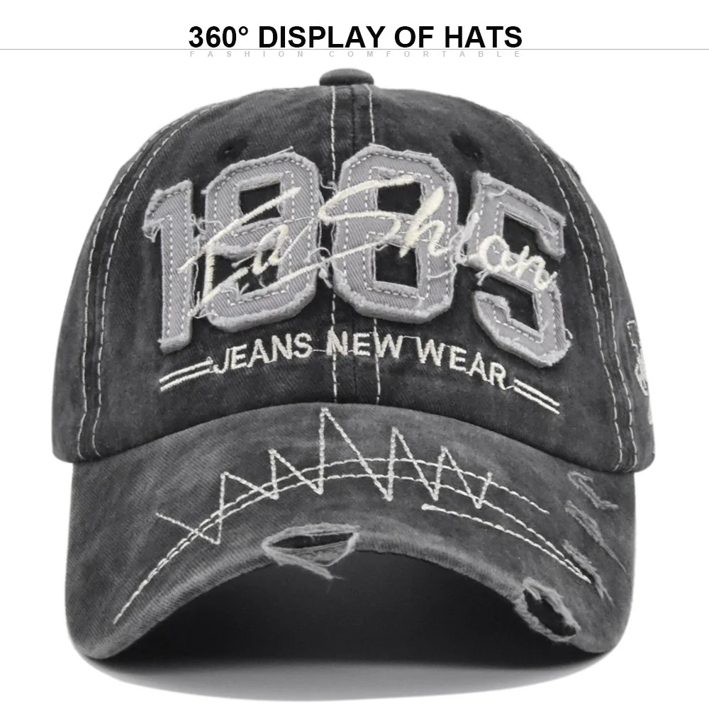 2023 New Four Seasons Men Women Letter Embroidery Baseball Cap Vintage Do Old Peaked Hat For Male Outdoor Fashion Gorras Cotton