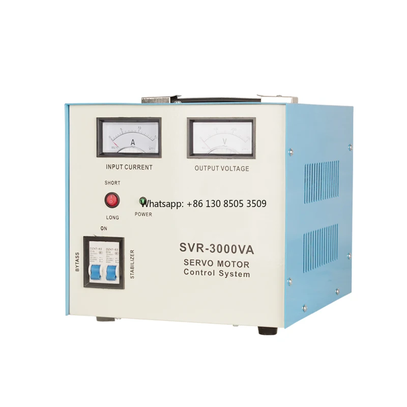 3000VA Single Phase 220V Copper Contact Stabilizer Industrial School Home Temperature Regulator SVR SVC Compatible 100% 230V