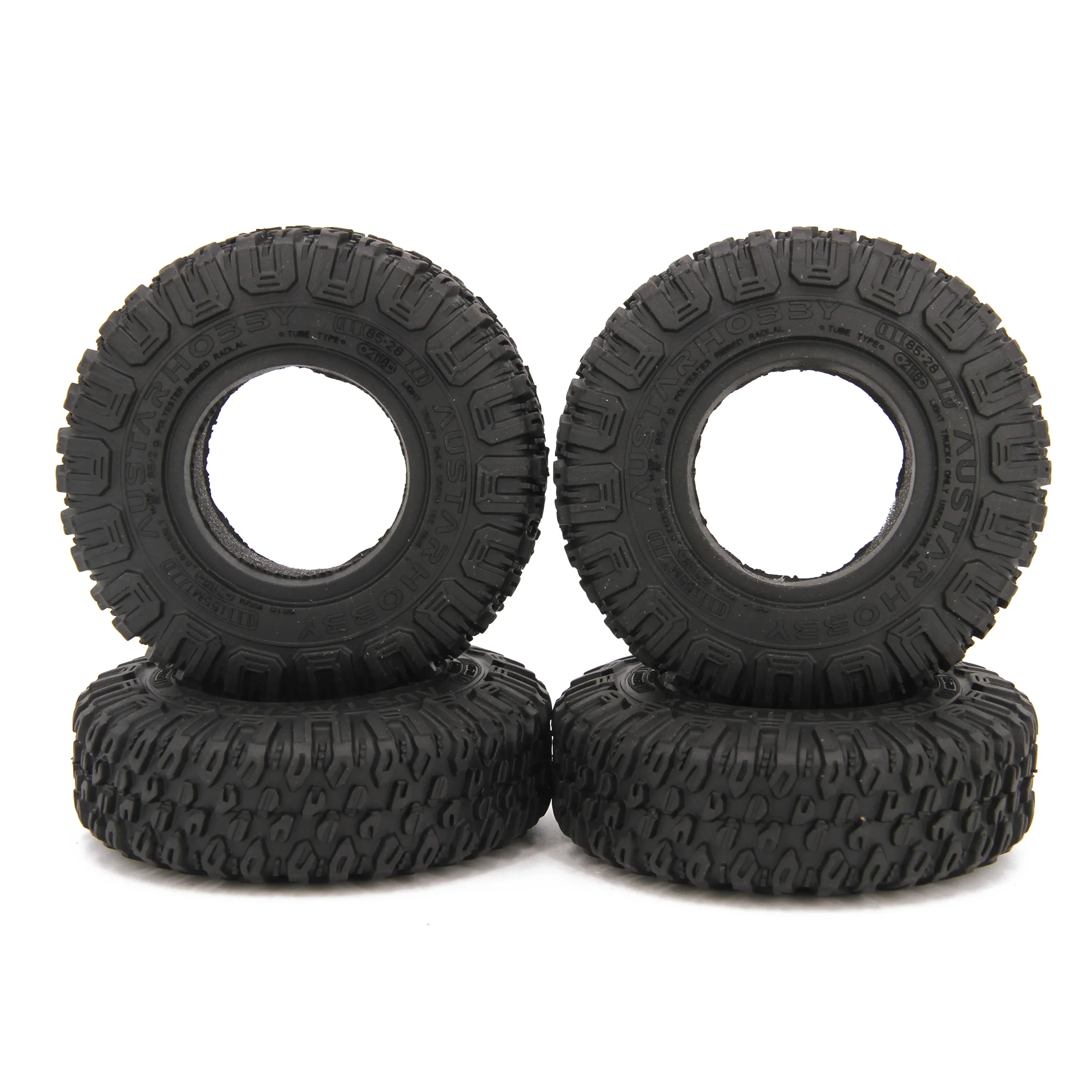 4 Uds neumáticos de goma de 1,55 pulgadas 85x28mm neumático antideslizante para coche de escalada RC en camión de carretera Buggy Tamiya CC01 JIMNY piezas axiales
