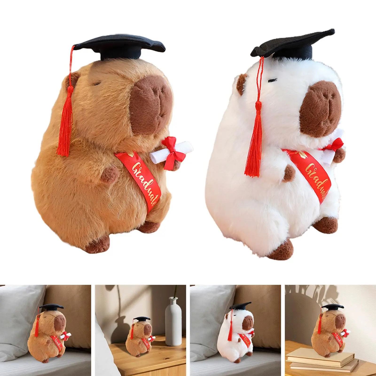 Capybara-Puppenspielzeug, bequem, 25 cm, Stofftiere, Plüsch-Capybara-Spielzeug für Geburtstag, Familie, Ihr Freund, Schlafzimmer, Kinder