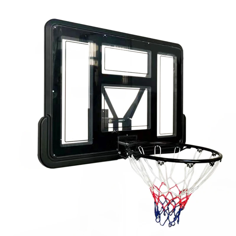 

Professional Standard Wall-Mounted Basketball Hoop Height-Adjustable Backboard & Rim for Indoor Rooms