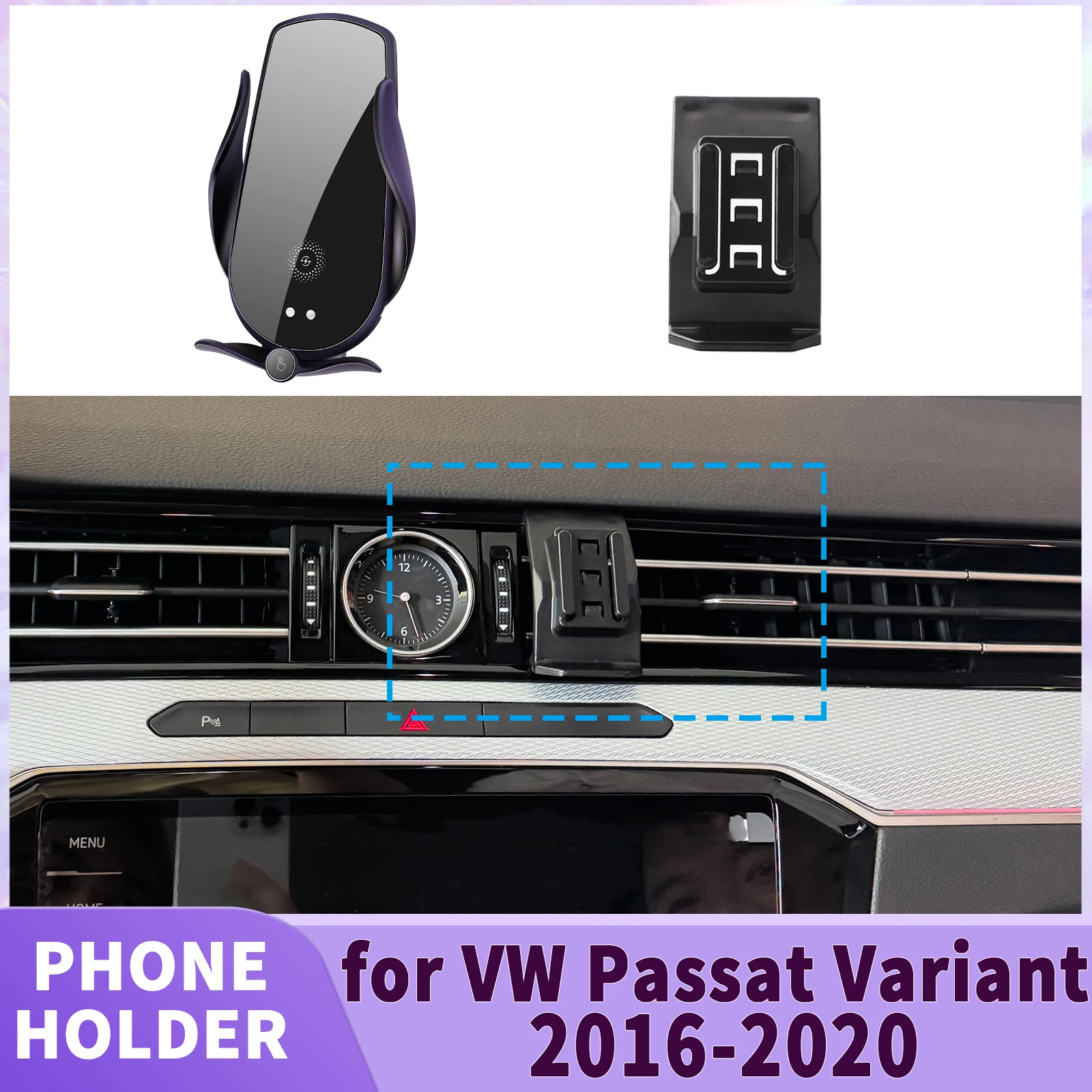 

fit for VW Passat Variant 2016 2017 2018 2019 2020​​ Screen Base Phone Holder Mount ​​ Secure Clip Car​​ accessoires