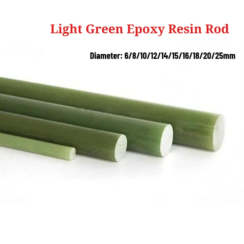2/4pcs Dia 6/8/10/12/14/15/16/18/20/25mm Imported FR4 Insulating Rod Length 50cm G10 Epoxy Rod Light Green Glass Fiber Rod