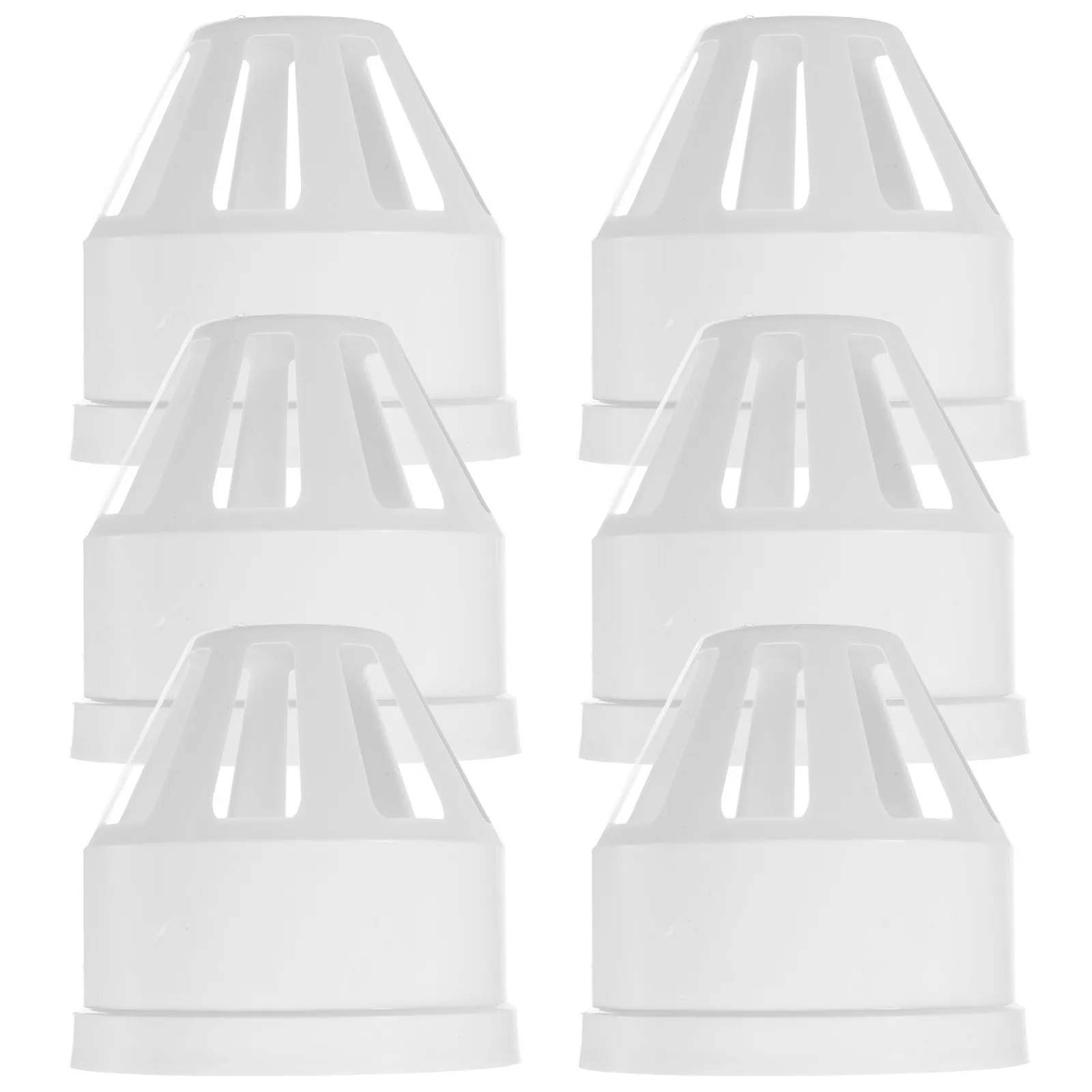 

6pcs Pvc Cover Large Diameter Roof Vent Rainproof Hood Durable Air Vent Cover For Bathroom Exhaust Plumbing Protection Ducting