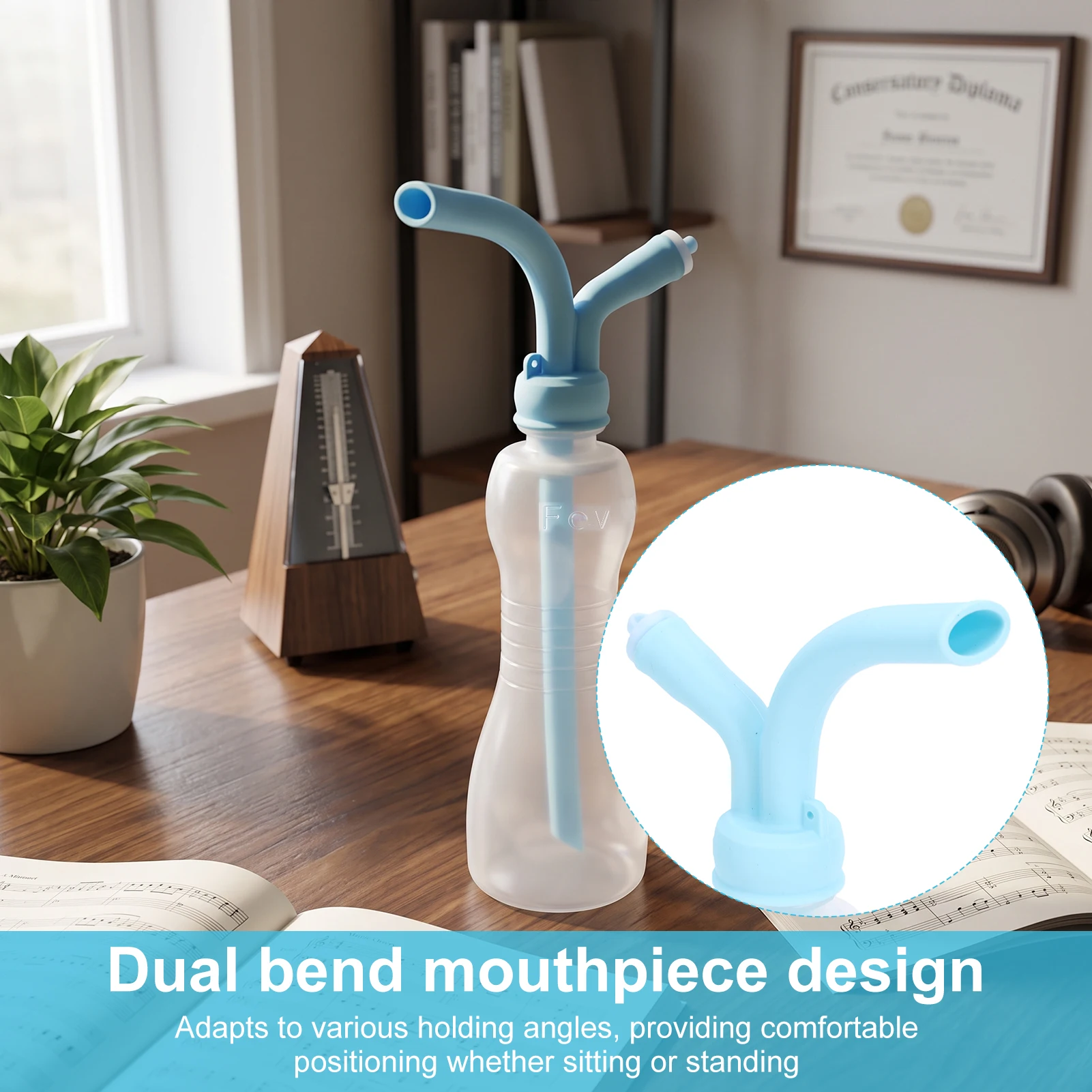 Vocal Trainer Bottle Singing Training Bottle 500ml 8 Levels Adjustable Singing Training Water Bottle for Practice Exercise