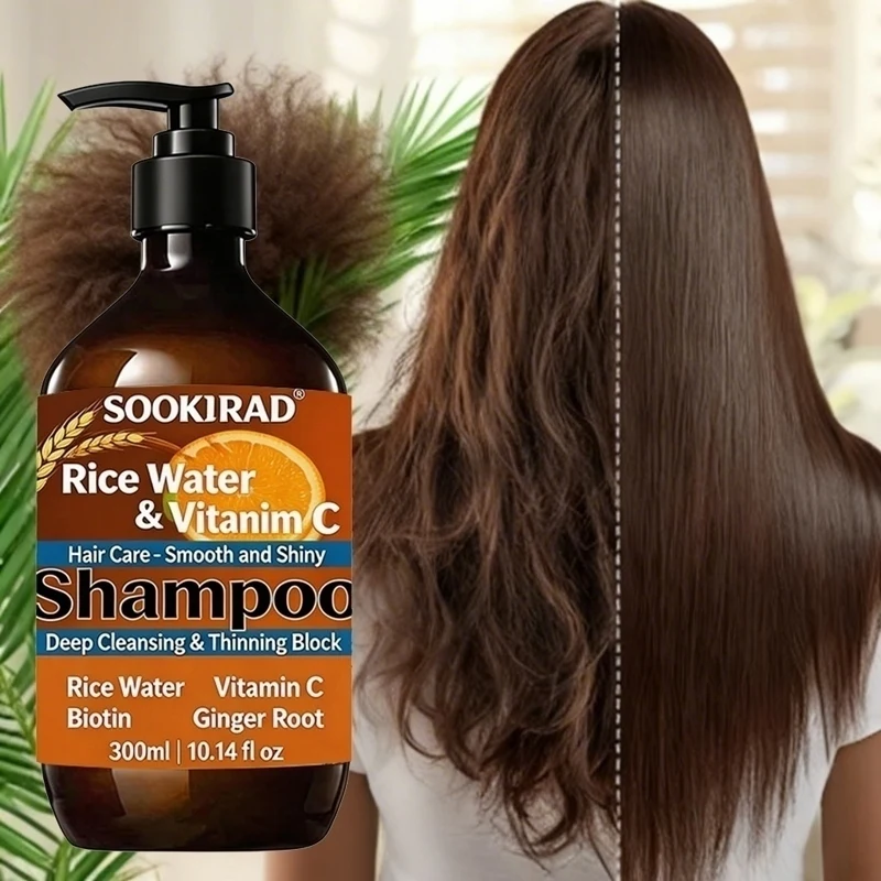 Ginger Infused Vitamin C Shampoo, Deep Cleansing For Oily Scalp, Keep Hair Fresh All Day 10.14fl oz