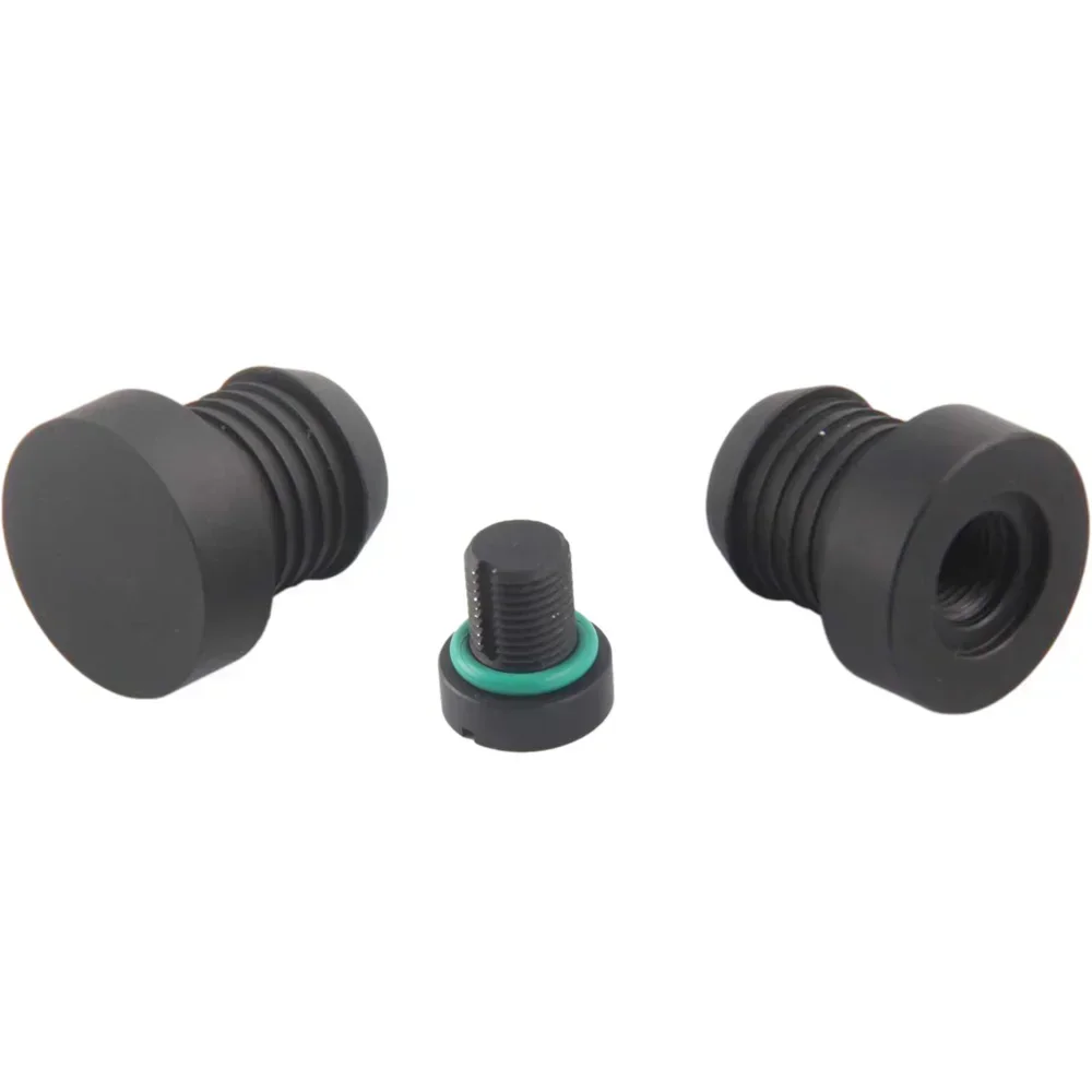 Black adaptor fitting Plugs Cooler Thermostat Bungs For BMW E46 318d 320d 330d 330xd 320cd 318td 320td