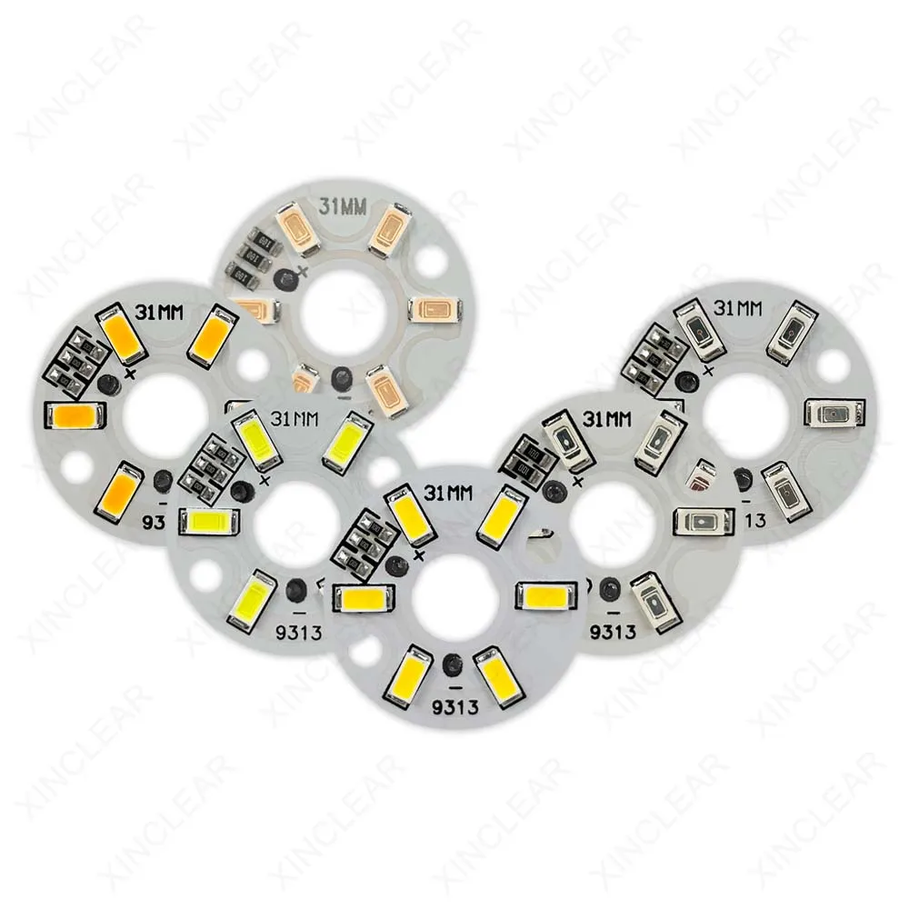 10PCS LED 3W 5V Color Lamp Bead Light Board Bulb SMD5730 Round Transformation Light Source Dia 31MM White Red Blue Yellow Purple