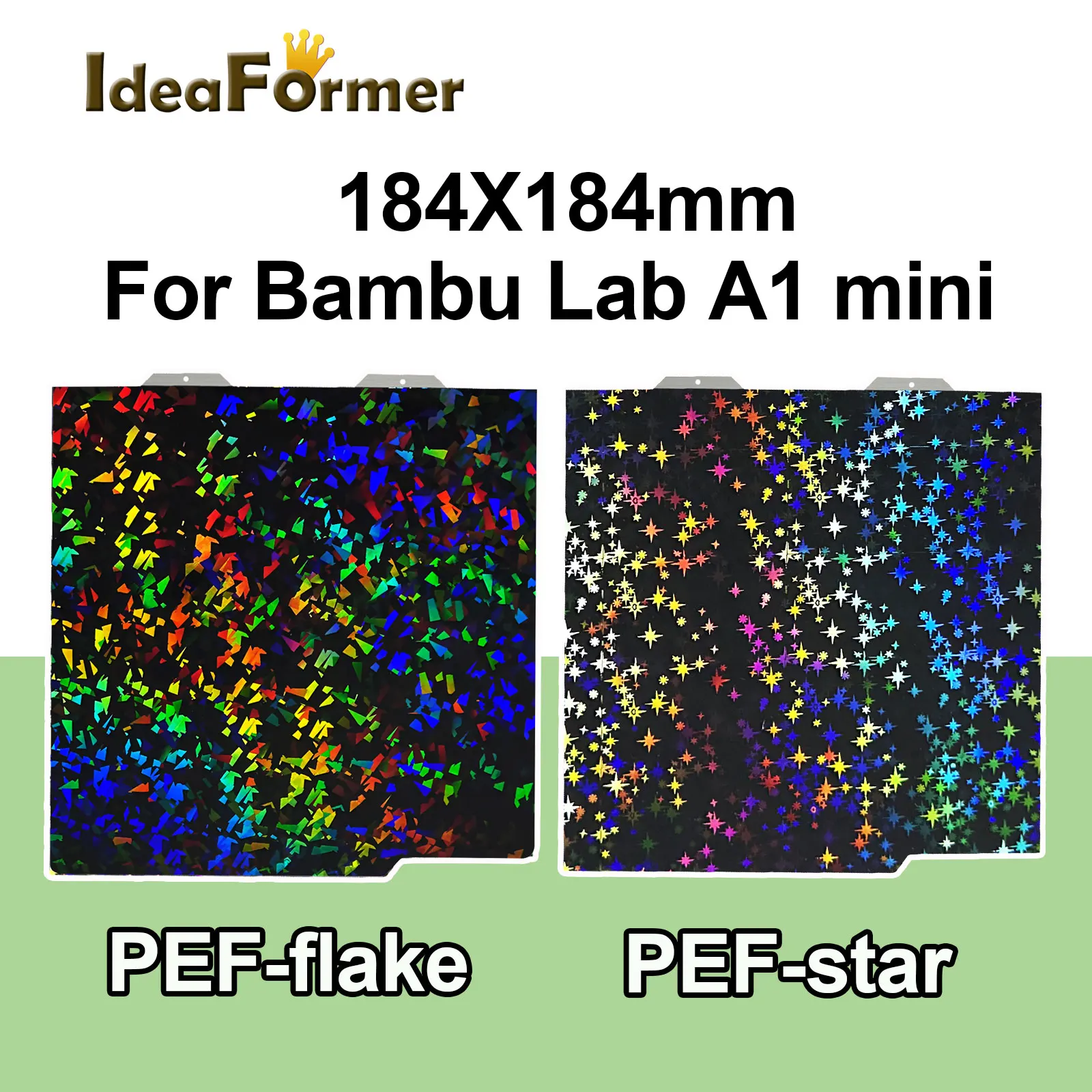 

Для Bambu Lab A1 mini PEF, строительная пластина, двухсторонняя Φ Строительная пластина для Bambulab A1 Mini Steel PEF лист x мм
