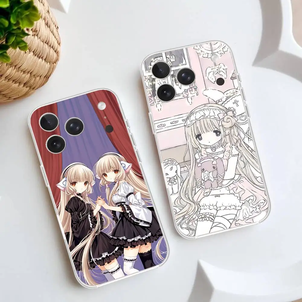 Niedliche Chobits Handyhülle für iPhone 17 16 15 12 11 Pro Max 14 Plus 13 Mini Transparente Hülle Weiche Schutzhülle