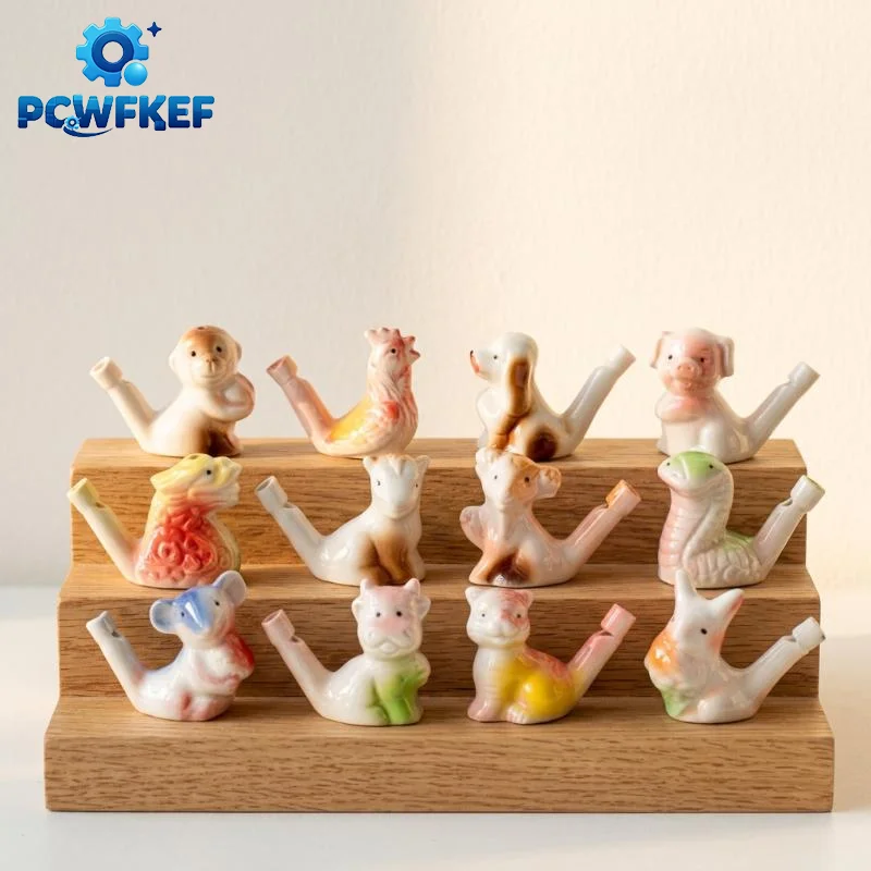 1Pcs Early Learning Bath Noise Maker Bird Whistle Water Musical Ceramic Colorful Animal Shape Water Whistles Party Favor