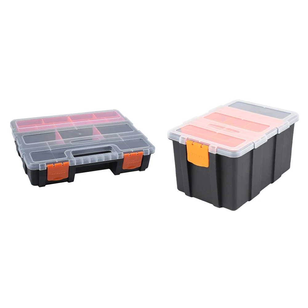 ABWP-2 Pcs Portable Plastic Tool Parts Box Electronic Component Box Material Box F-290 & F-156D