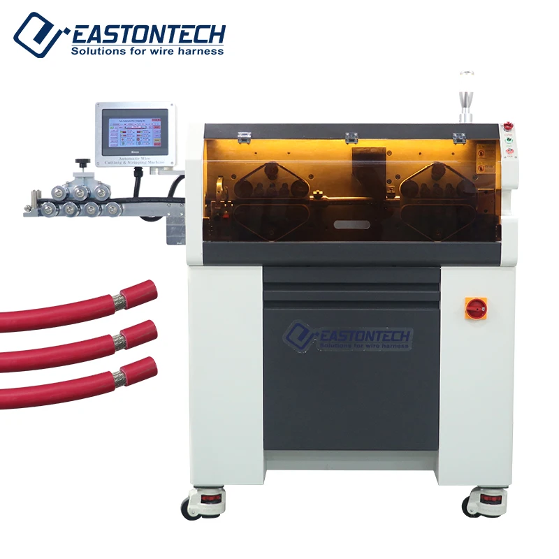 EASTONTECH  EW-3005 Electric heavy duty cable cutting stripping servo motorized cable wire strip machine