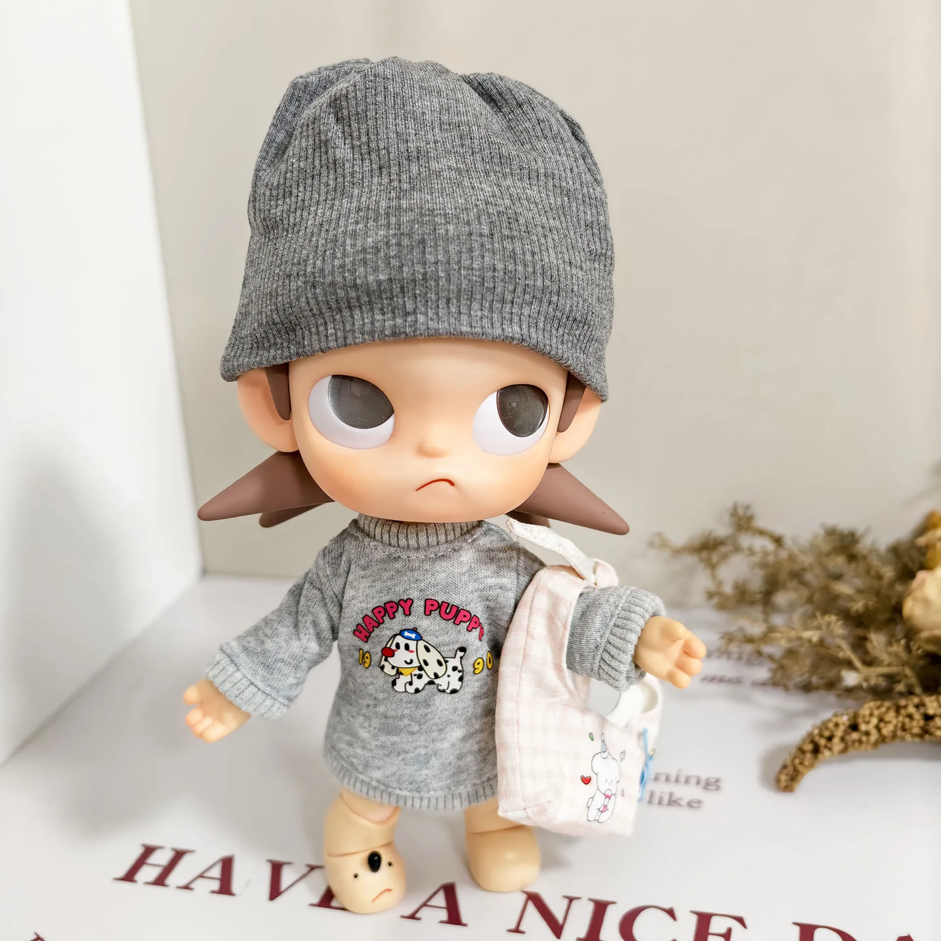 ملابس POPMART 20 سنتيمتر Zsiga ملابس دمى "مكان الخيط" مجموعة قبعات بقلنسوة كرتونية-1/8 ملابس BJD مفصلية لأخت غازي #1