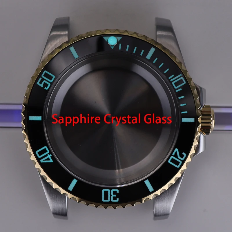 

40mm SUB Watch Case Sapphire Crystal For Seiko NH35 NH34 NH36 Miyota 8215 ETA2824 Movement 28.5mm Dial C3 Luminous Ceramic Bezel