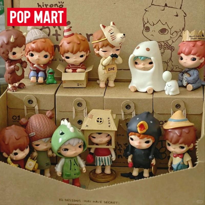 POP MART Hirono la otra serie caja ciega de juguete lindo Kawaii Anime figura de acción adornos de escritorio juguete modelo muñecas niñas regalo