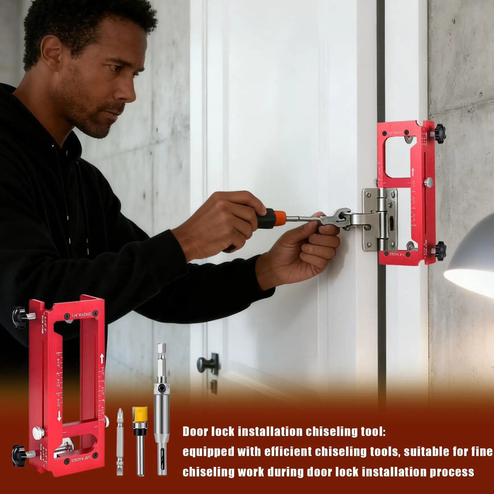 

Приспособление для дверных петель 2-в-1, аксессуары для деревообработки, комплект для установки дверных петель для плотников, столяров, подрядников, энтузиастов своими руками