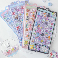 3/6pcs 3D Relief Journal Decorative Stickers Cute Candy Ghost Bread Drop Scrapbooking Phone Stickers Stationery Sticker TMZ
