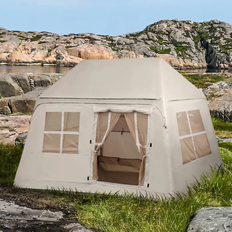 Inflatable Tents for Camping Blow up Tent with Hand Pump Easy Setup 4 Season Waterproof Windproof Outdoor Glamping House