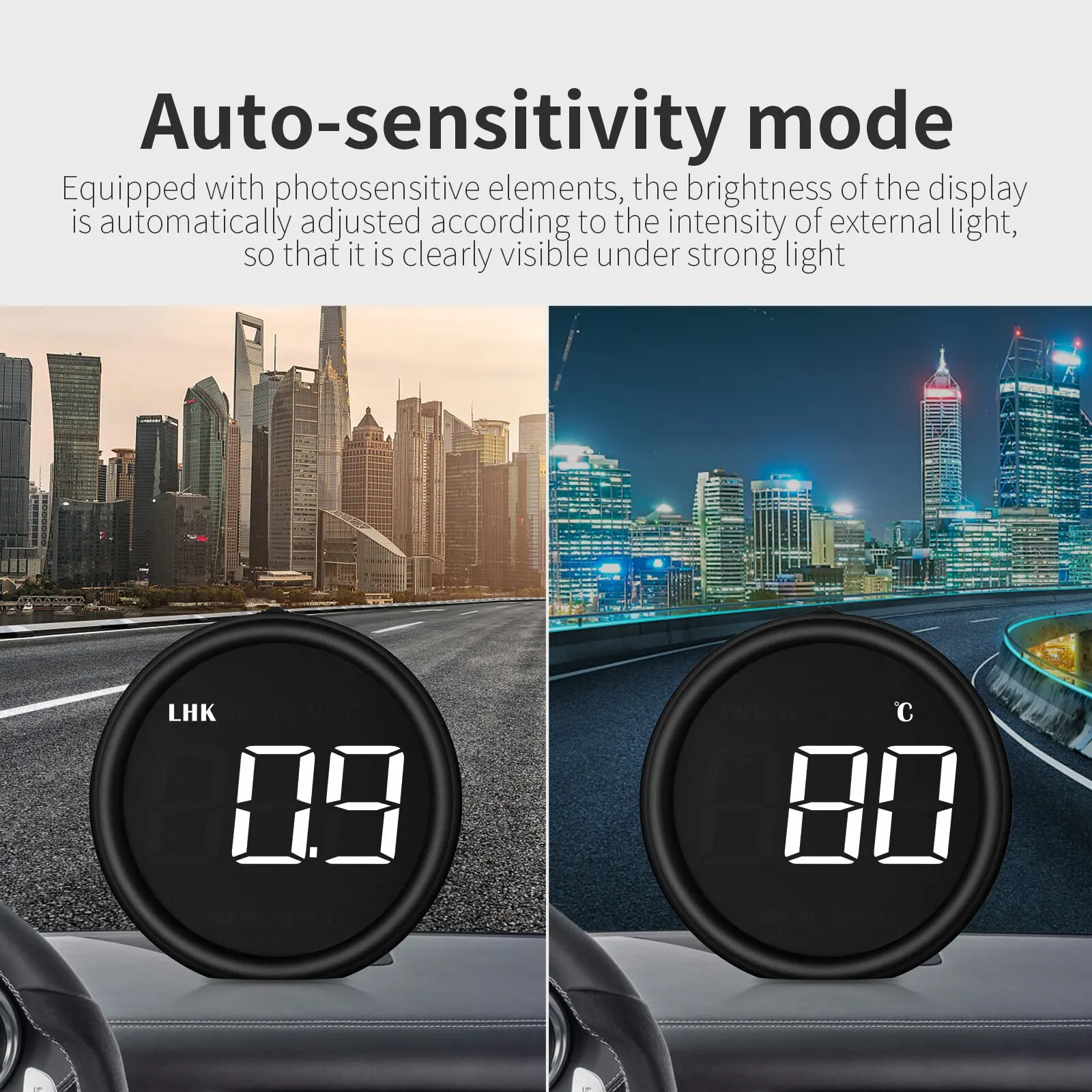 AD B1 Head Up Display OBD2 HUD Speedometer Car Projector Alarm EOBD Auto Fuel Consumption Volt Meter Water Temperature Gauge