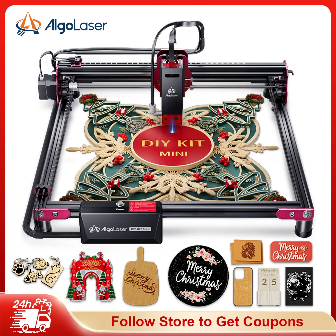 

Algolaser DIY Kit Mini Laser Engraver 5/10W Laser Cutter Engraving Machine Offline Control for Wood Metal Acrylic Glass Leather