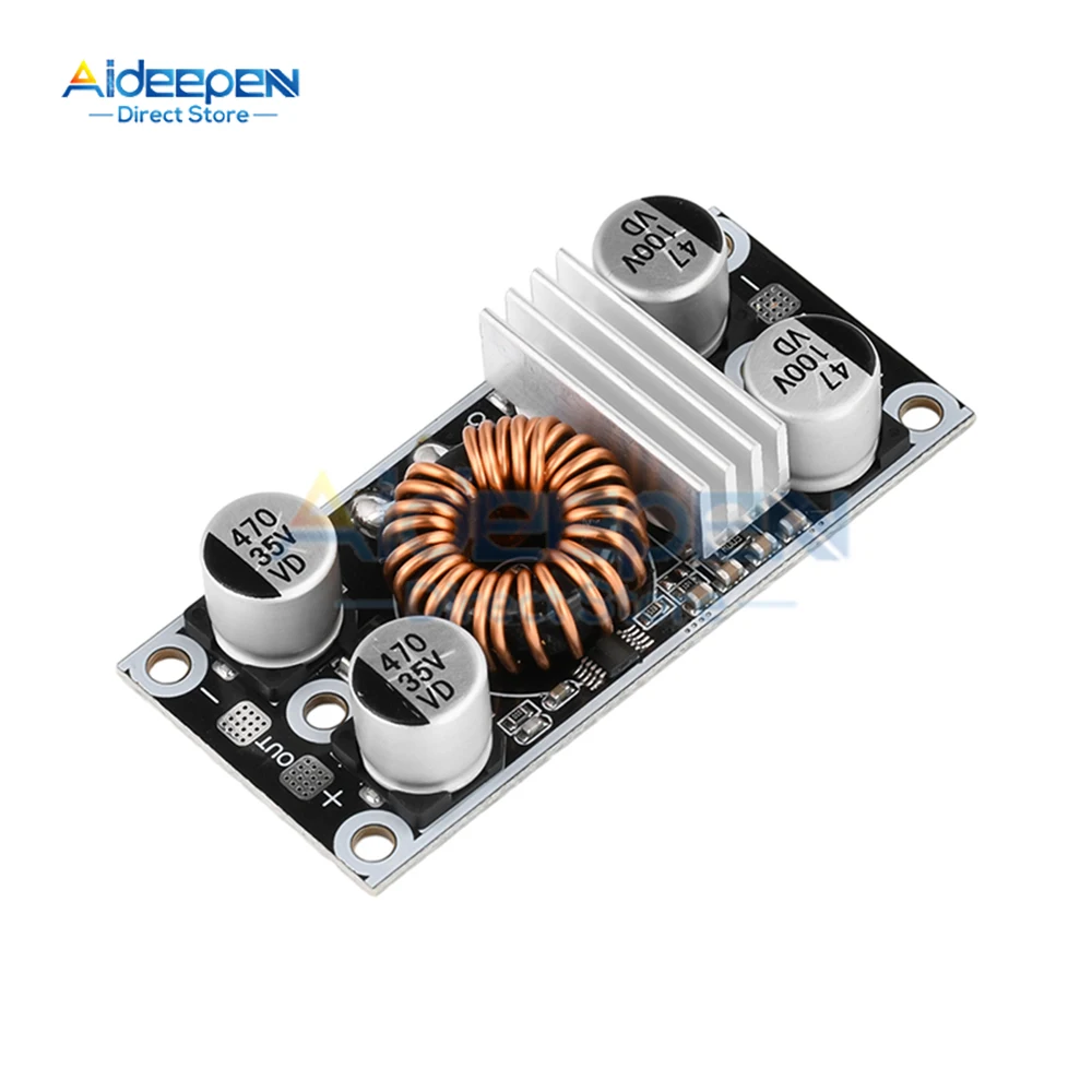 8A Fixed Output 9V/15V/27V-100V to 5V 12V 24V DC-DC Step-down Buck Power Supply Regulator Converter Module With Heat Sink