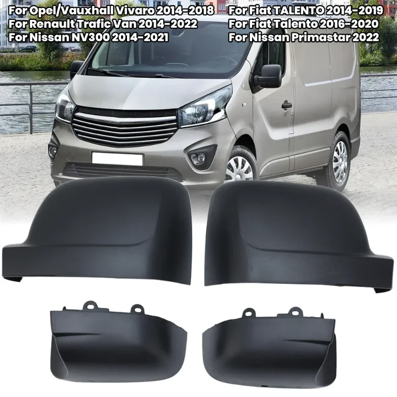 For Vauxhall VIVARO For Renault TRAFIC Van For Nissan NV300 For Fiat TALENTO 2014-2019 Cap Car Accessories Side Mirror Cover Cap view 3