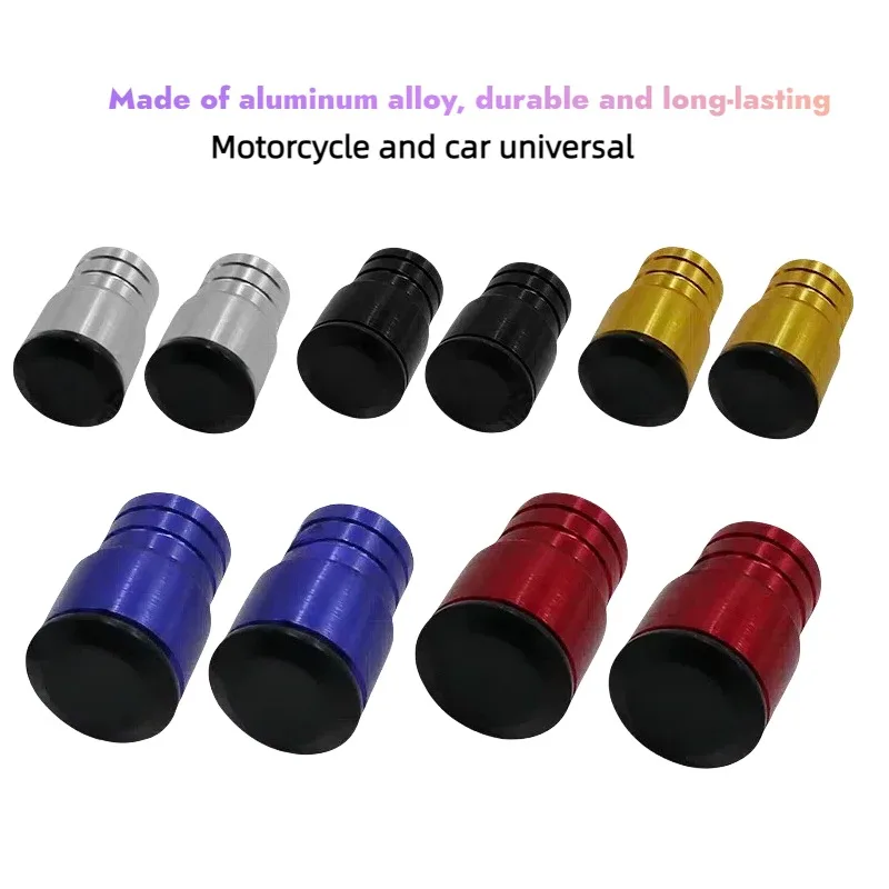 2pcs Tire Valve Decoration Motorcycle Bicycle Car Universal CNC Aluminum Alloy Vacuum Wheel Hub Intake Nozzle Cap Modified Parts