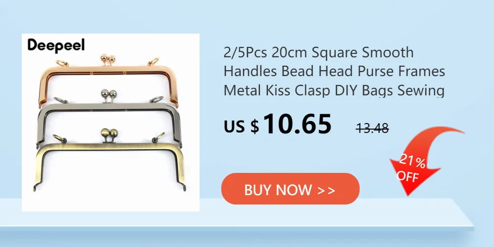 2/5Pcs Deepeel 18.5cm Embossed Bow Head Kiss Clasp Purse Frame Bags Brackets Metal Hardware Wallet Handbag Sewing Accessories