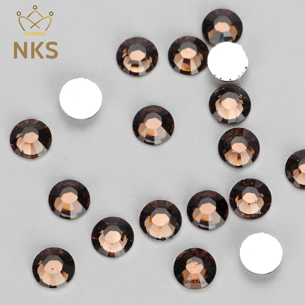 NKS Hot sale 2/3/4/5/6mm Silver Flatback Non Hotfix Crystals Nail Art Resin Rhinestones for Nail Art Crafts