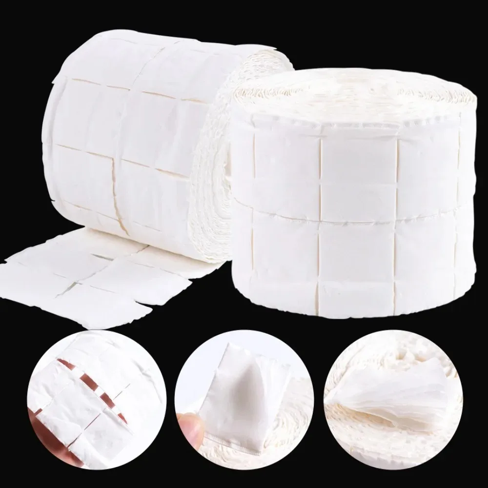 300 قطعة/لفة مزيل طلاء الأظافر وسادات قطنية الأبيض ممزق قبالة الوبر الحرة مسمار مناديل ل هلام الغراء ماكياج مانيكير تنظيف أداة ورقة #3